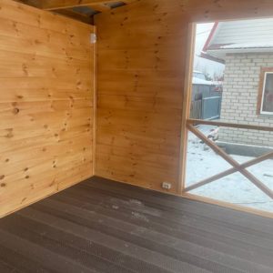 пол на террасе из террасной доски
